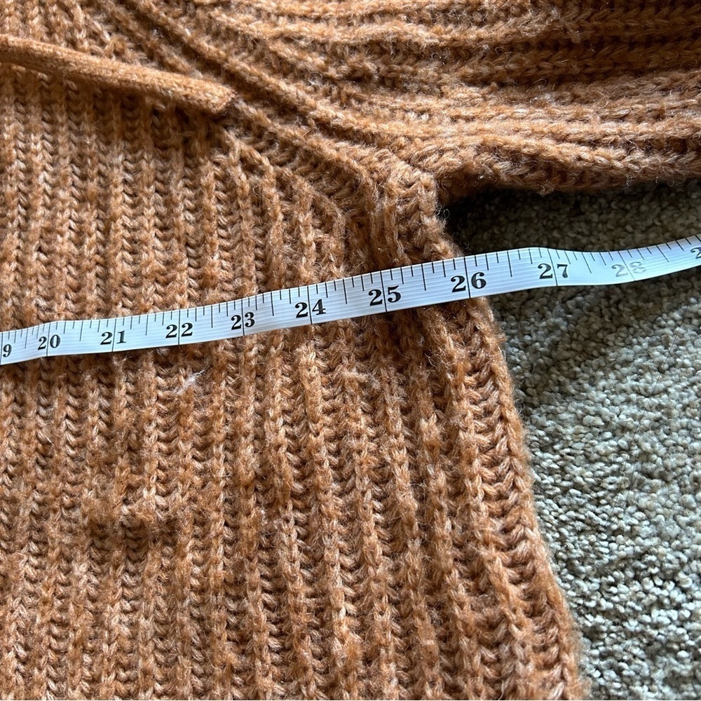 Aerie ribbed oversized hooded wool knit sweater L - Picture 6 of 7